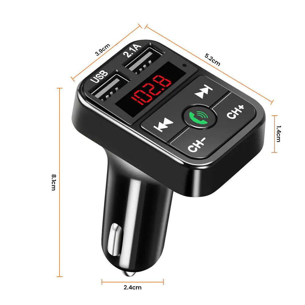 a close up of a car charger with a digital display