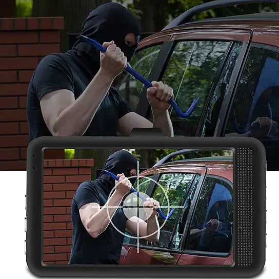 a man in a black mask is holding a blue hose