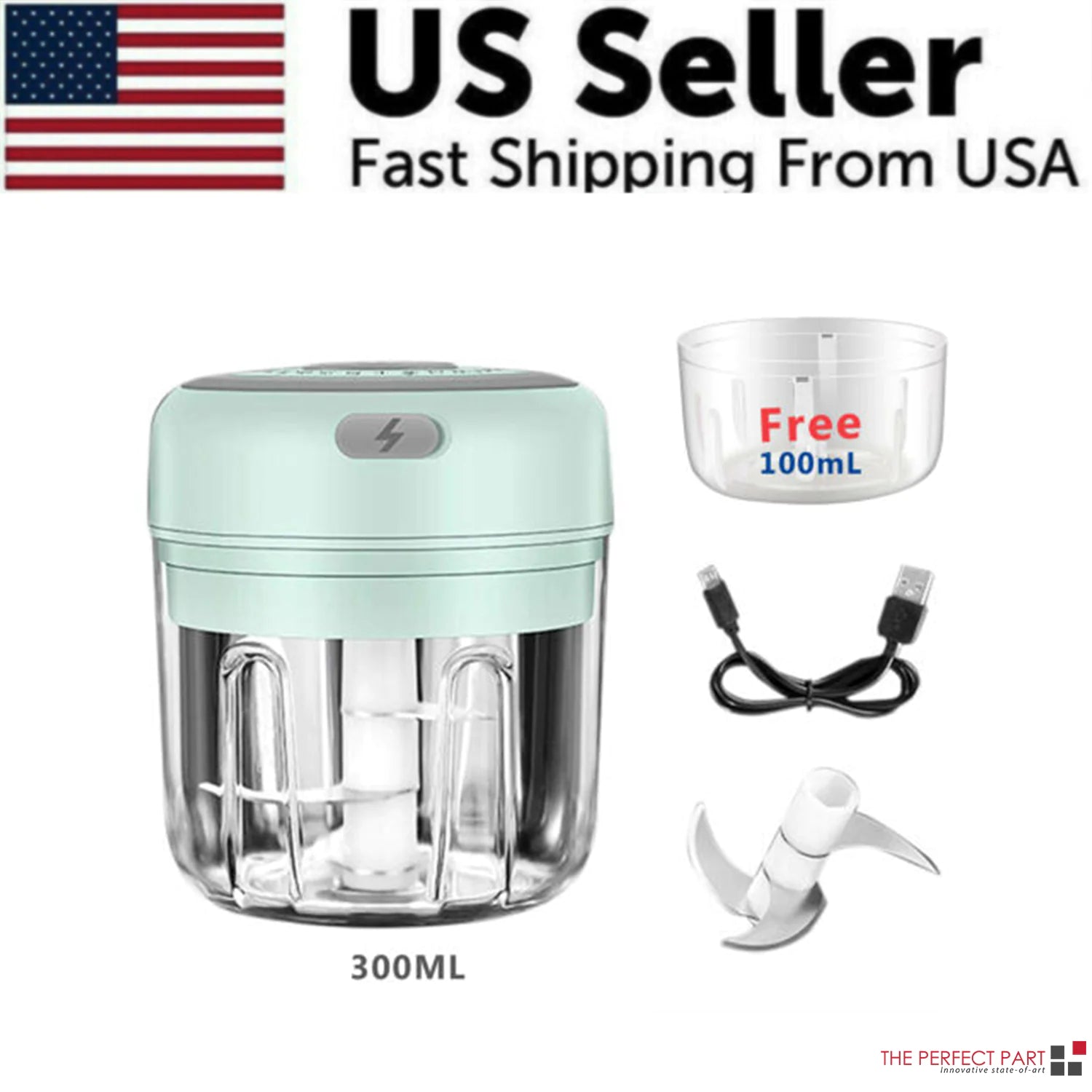 a picture of a food processor with the words us seller fast shipping from usa