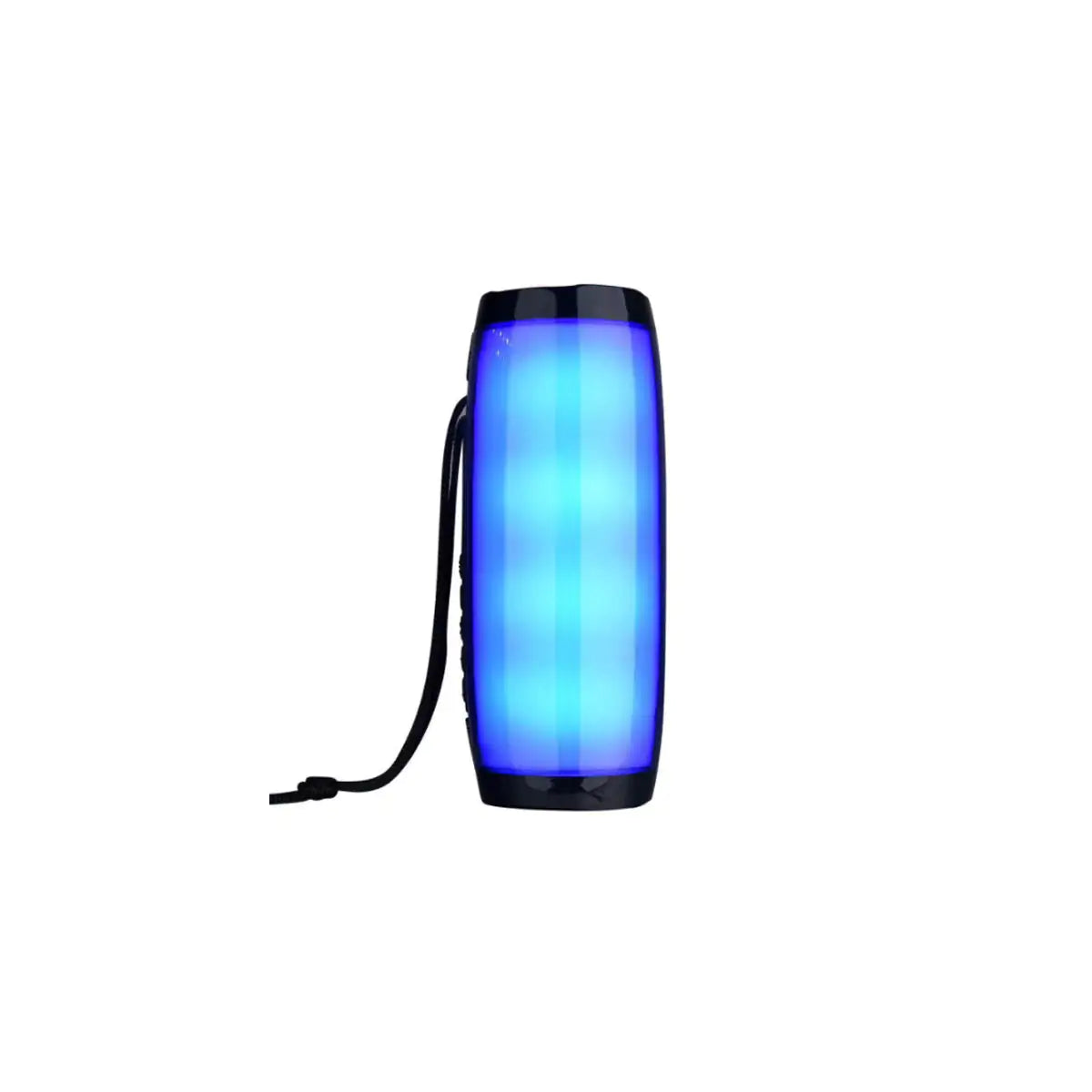 a blue light on a white background