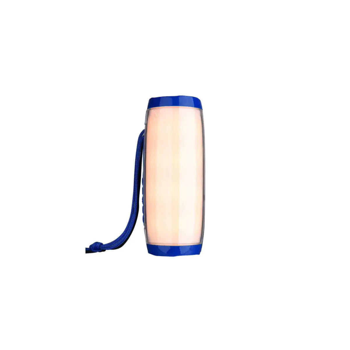 a blue and white light on a white background
