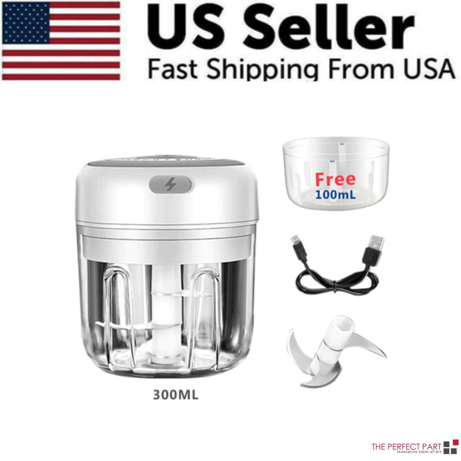 a picture of a food processor with the words us seller fast shipping from usa