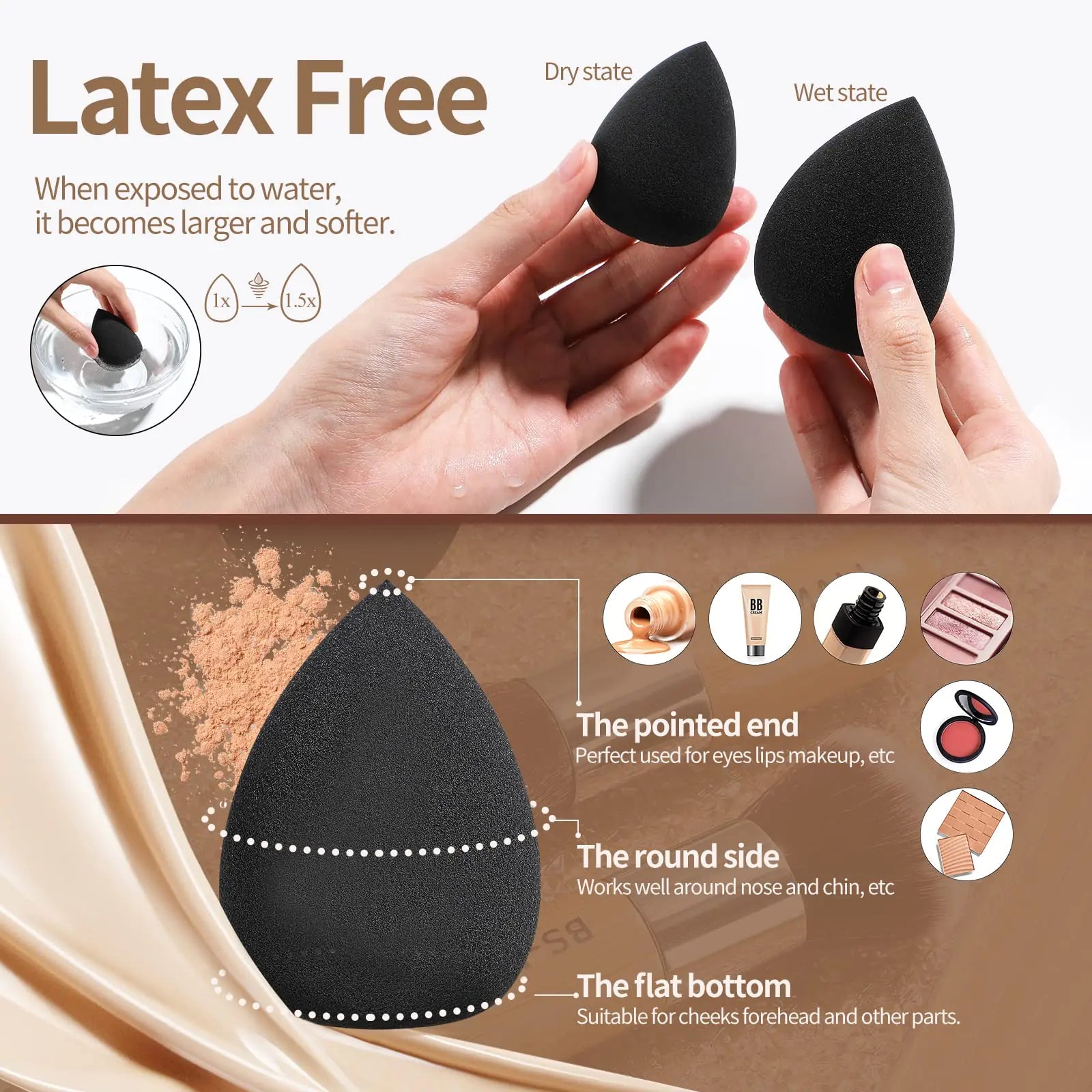 The BS-MALL Makeup Brush Set, a 11-piece bamboo makeup brush set, includes a latex-free sponge for flawless makeup application. This combination of beauty tools is loved by ladies who appreciate quality. Get yours at Blooming Violets with free shipping!