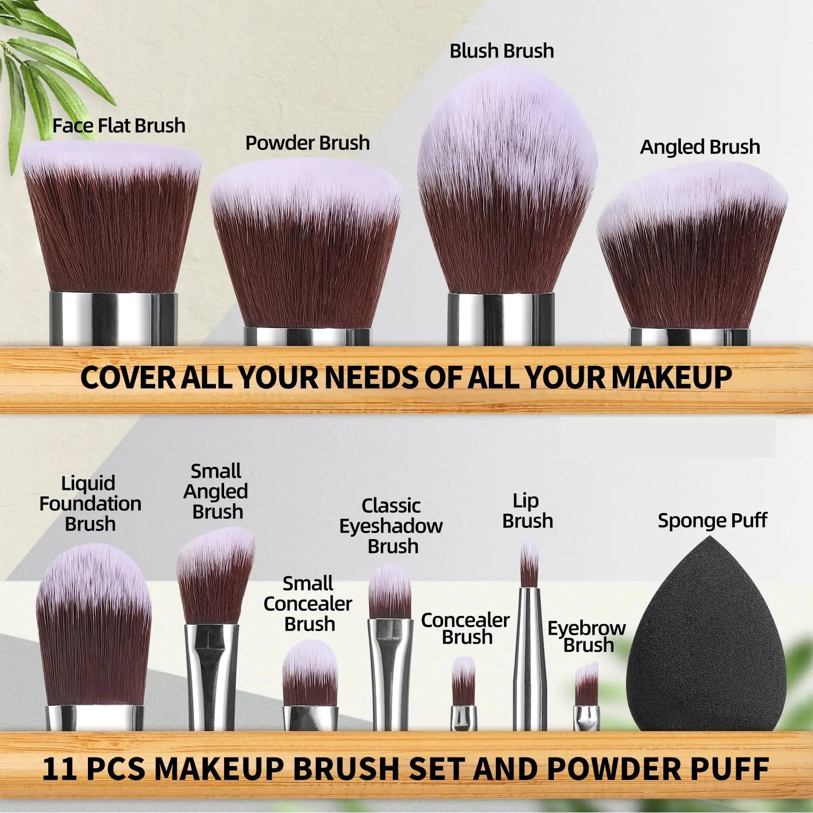 Check out the BS-MALL Makeup Brush Set, a stylish bamboo makeup brush set tailored for beauty enthusiasts. Perfect for applying cosmetics, this set includes synthetic brushes and a sponge, providing a smooth application. Available at Blooming Violets with free shipping!