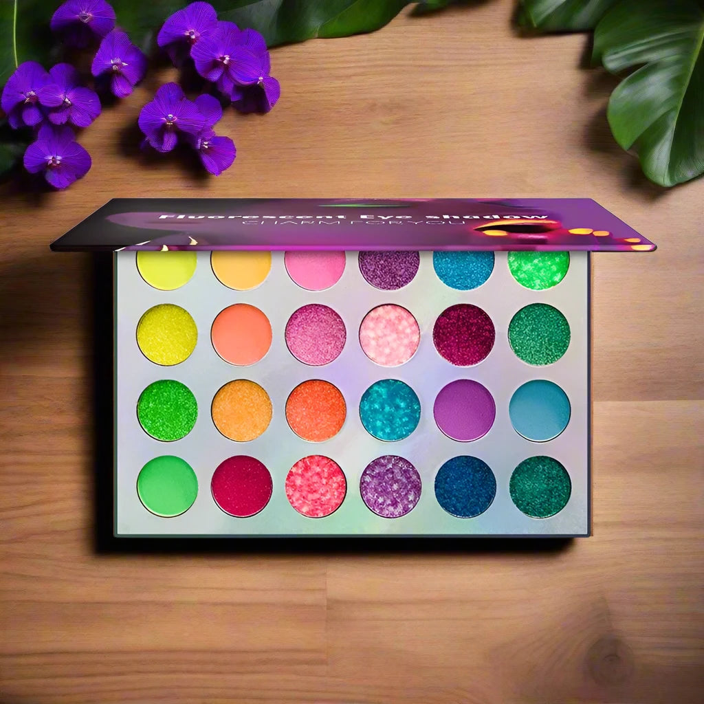 a close up of a box of makeup on a table