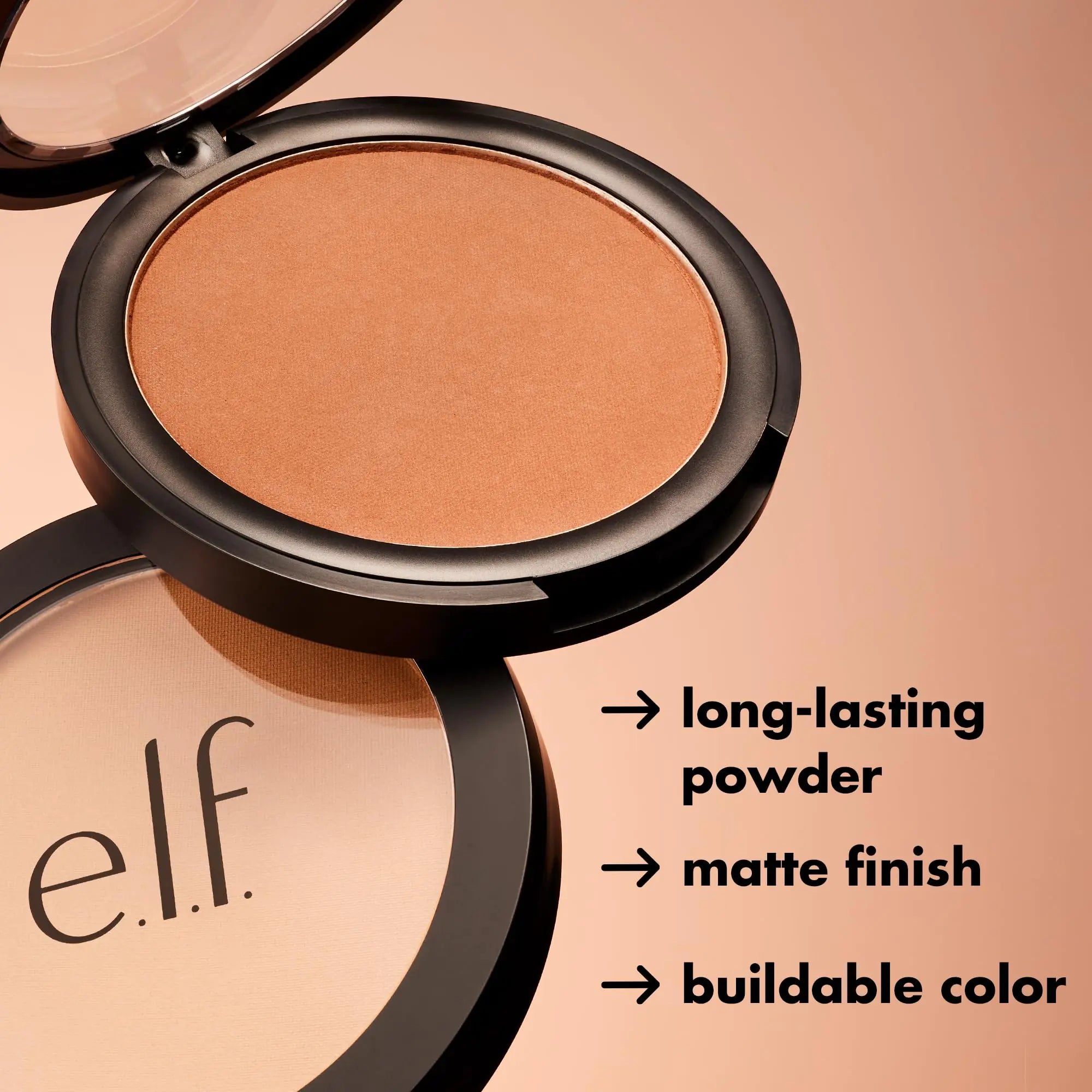 a close up of a compact powder on a table