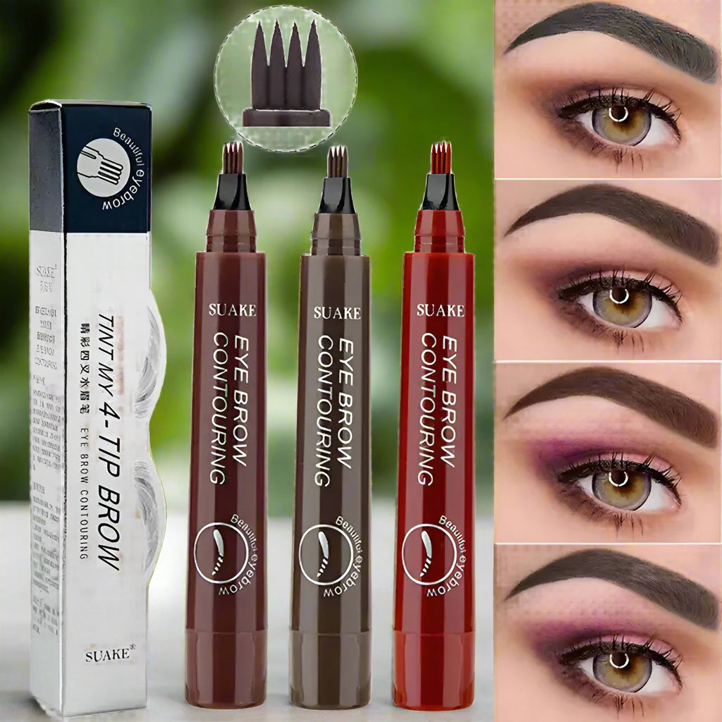 a collage of photos showing different types of eyeliners