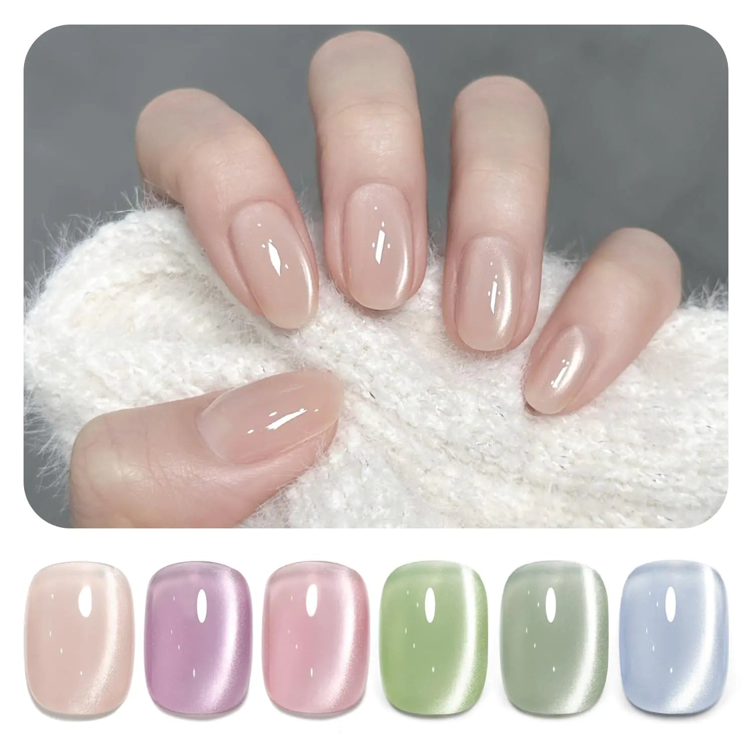a mani mani with different colors of nail polish