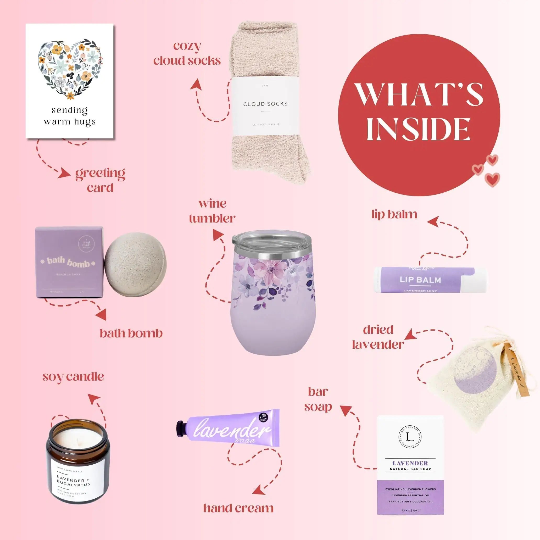 what's inside of a jar on a pink background