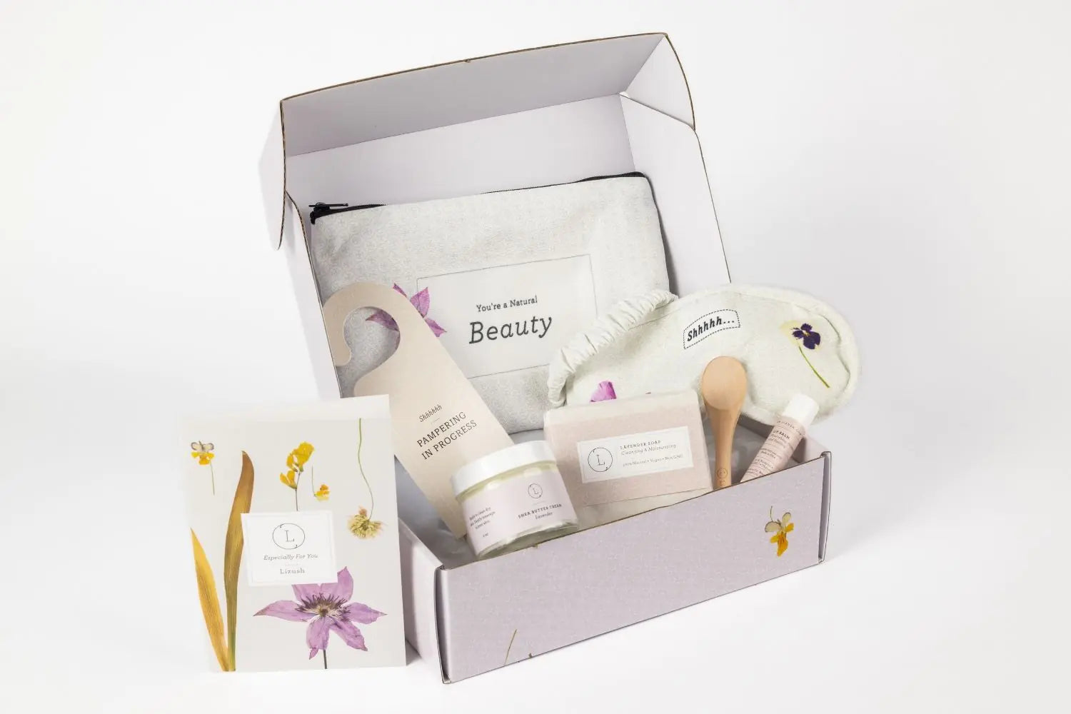 a box containing a lot of beauty products