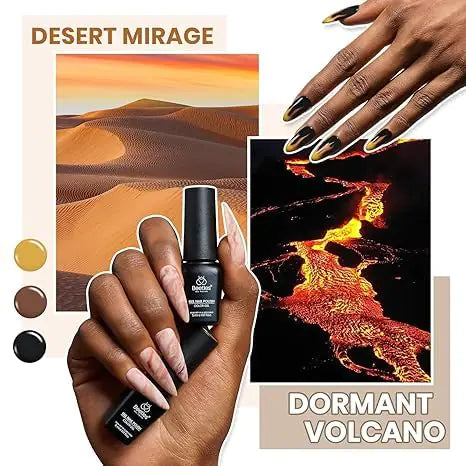 a woman's hand holding a bottle of desert mirage