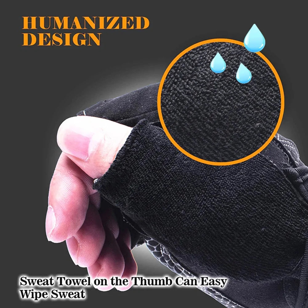 a pair of black gloves with blue tears on them
