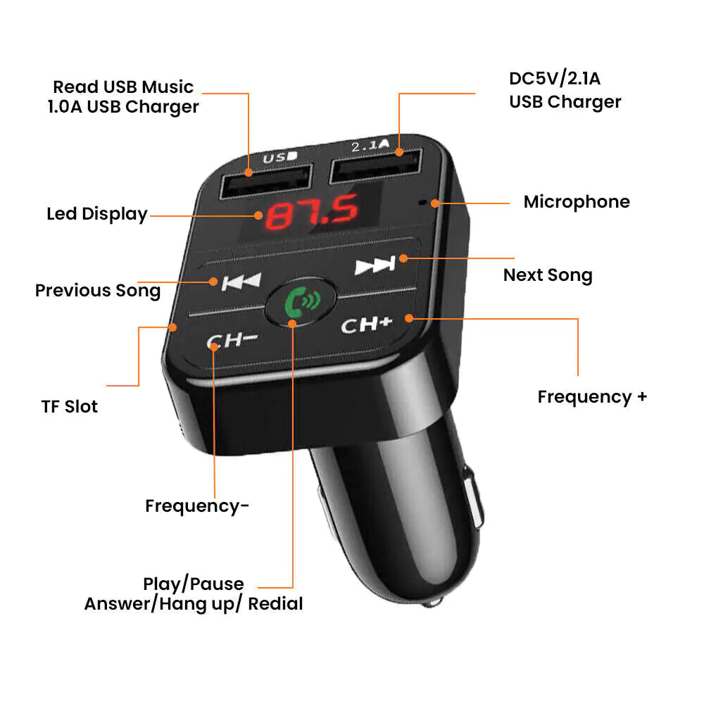 a diagram of a car charger with instructions