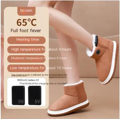 a pair of women's winter boots with high heel