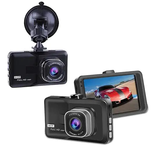 a car dash camera with a dash camera attached to it