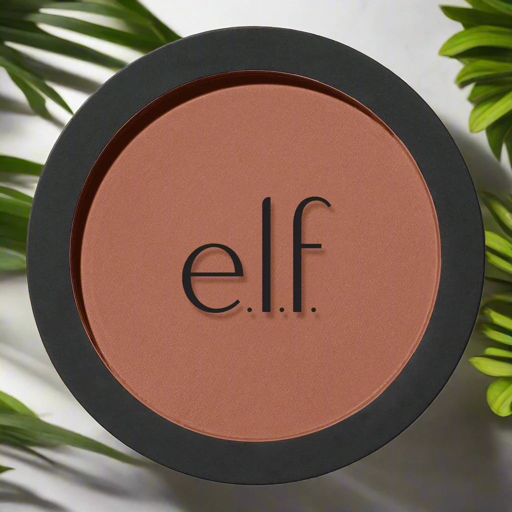 a close up of a powder blush on a table